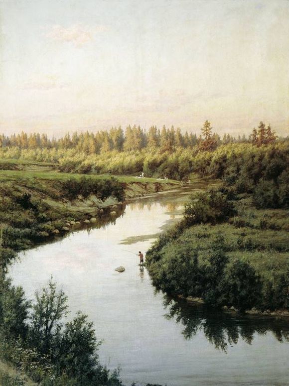 Сочинение по картине Брюллова "Пейзаж с рекой"
