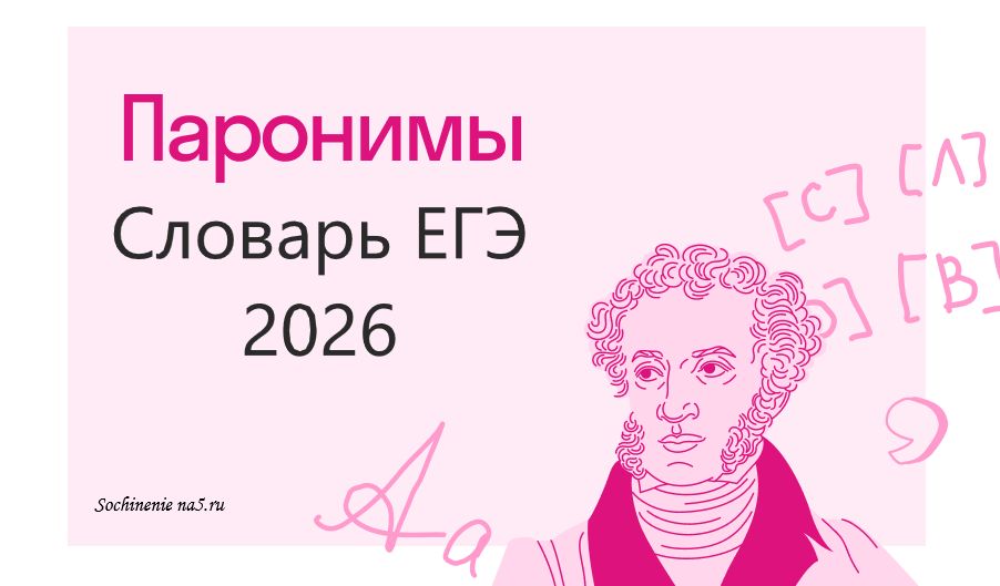 Словарь паронимов ЕГЭ 2026